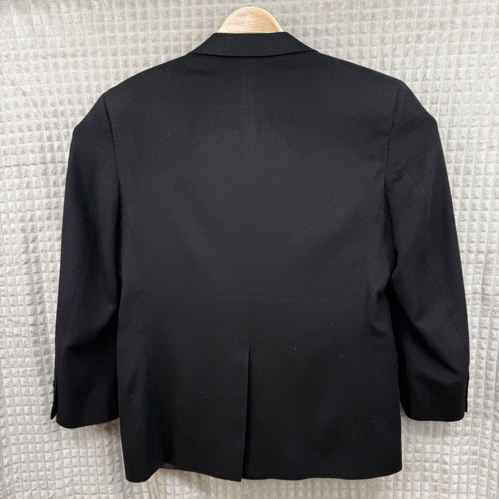 Nordstrom Loro Piana Blazer Jacket Men's 41 Regular Black 100% Vented Italy - Picture 3 of 6